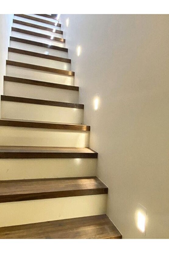 Kare Sensörsüz 3 Watt Beyaz Işık Krom Kasa Merdiven, Basamak, Hol Armatürü