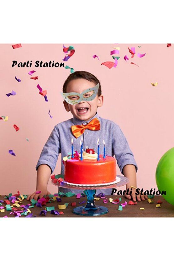 Altın Gold Renk Parlak Happy Birthday Doğum Günü Kağıt Parti Gözlüğü 10 Adet Çocuk Parti Gözlüğü