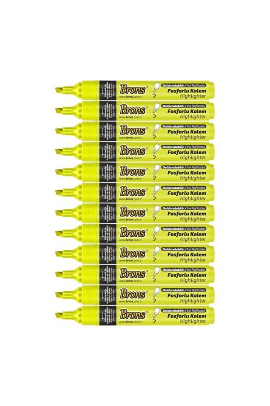 Fosforlu Kalem Sarı 12li Kutu
