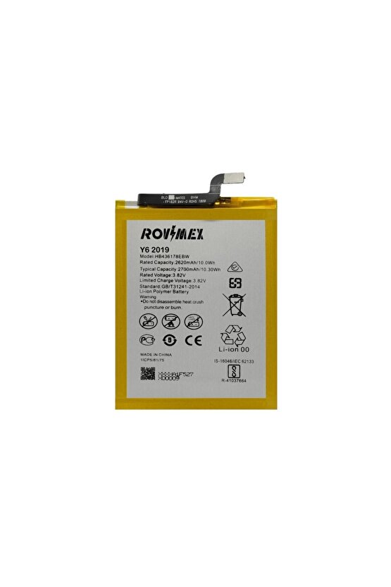 Huawei Y6 Pro 2019 Rovimex Batarya Pil