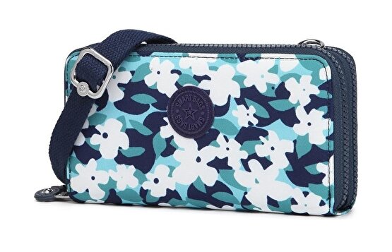 Smart Bags Çapraz Askılı Cüzdan Çanta Krinkıl Kumaş 3174 Yeşil Flower