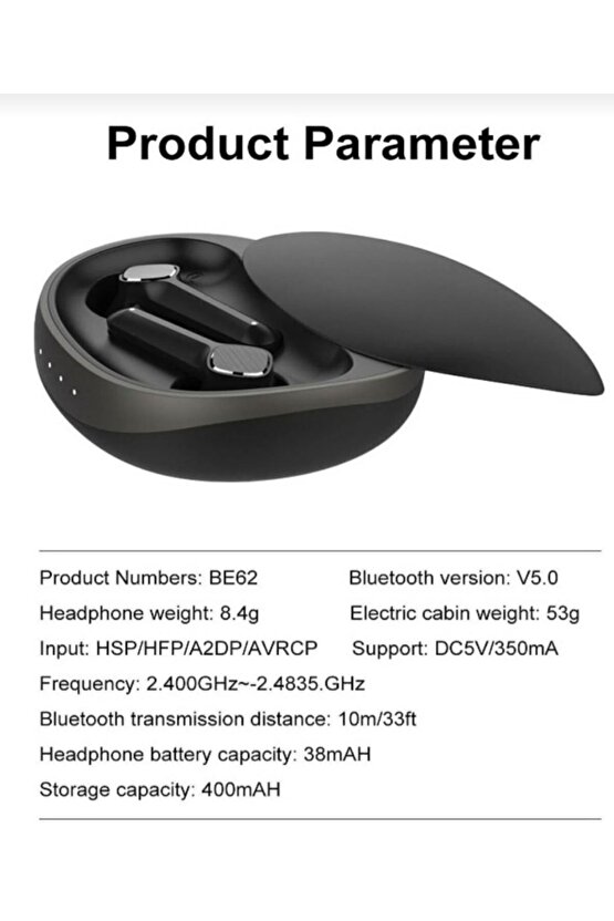 Be62 Tws Kızaklı True Wireless Bluetooth Kulaklık