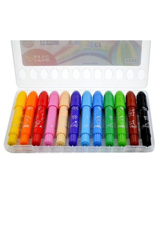 12 Renk Twister Crayons Çevirmeli Jumbo Pastel Boya (1222)