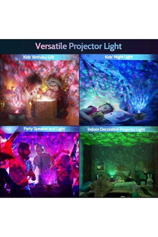 Starry Projektör Hoparlör Gece Lambası