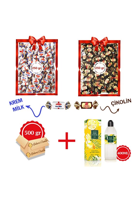 Avantajlı Paket- 2 X 250 gr Kolonya- Krem Milk 250 Gr- Çikolin 250 Gr-400 ml Est