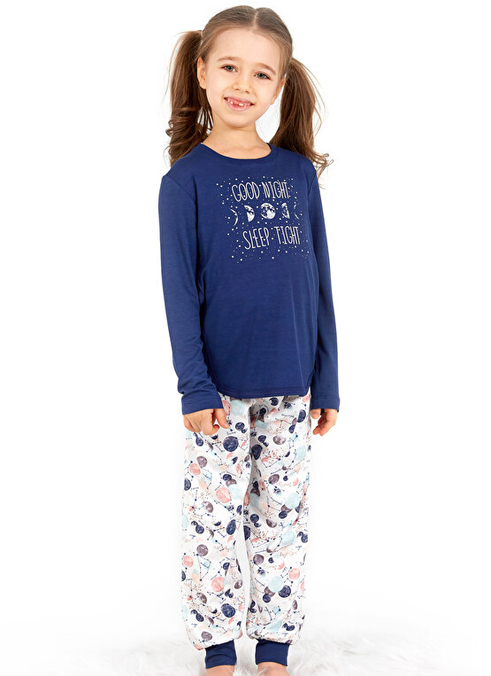 Blackspade Kız Çocuk Pijama Takımı 50688 - Lacivert IR7356