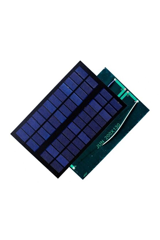 Güneş Paneli 20cmx13cm 12 Volt 500 Mah + Ve - Uç Kablolu Solar 6 Watt