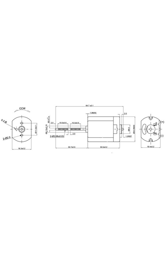 Araba Kapı Kilit Motoru 12v Devir:11500 Rpm Uzunluk: 65mm - 31mm