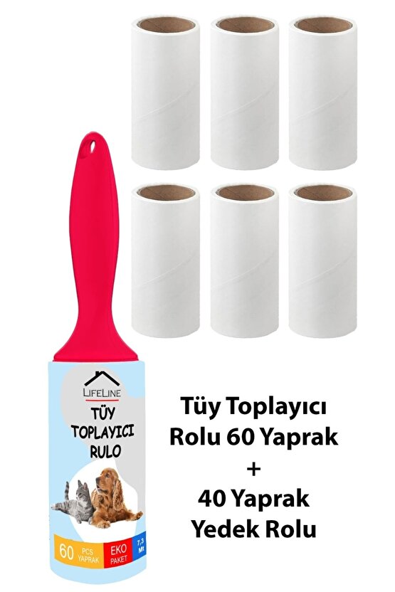 Tüy Toplayıcı Rulo 6 Adet Yedek Rulo Kedi Tüy Toplayıcı Köpek Tüy Toplayıcı