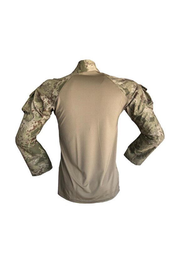 - Erkek Yeşil Tsk Yeni Kamuflaj Combat Tişört Operasyon Tişörtü