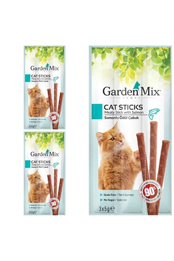 Neo Pet Market Somonlu Kedi Stick Ödül 3*5 Gr- 3 Paket