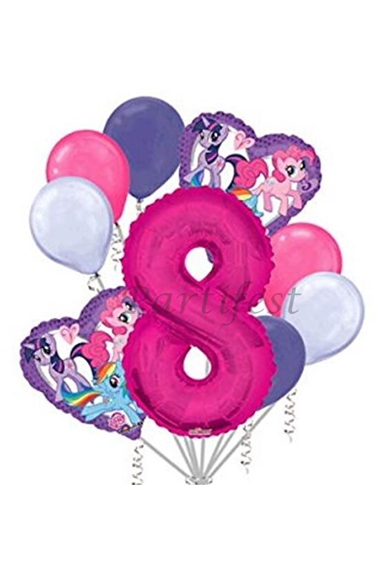 My Little Ponny Balon Set My Little Ponny Folyo Balon Set Konsept Doğum Günü Set 8 Yaş Balon