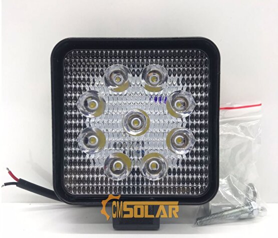 CMSOLAR Çalışma Lambası Kare 9 Led 9-36 volt