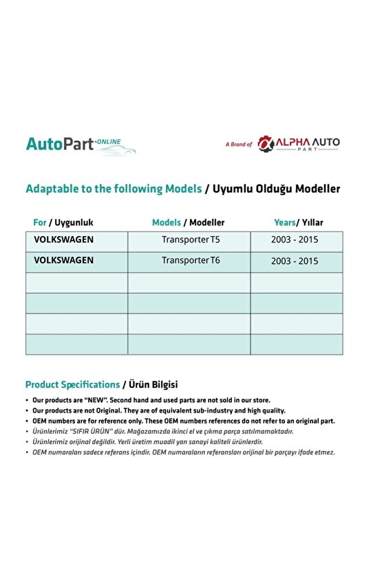 Volkswagen Için Transporter T5-t6 Vites Körüğü