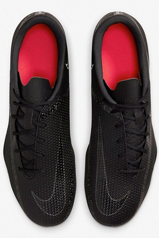 Phantom G. T. 2 Club F. G.  M. G. Unisex Soccer Shoes Siyah Kırmızı Krampon
