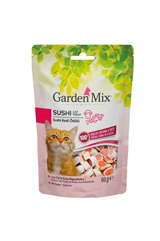 Neo Pet Market Garden Mix Kuzulu ve Balıklı Sushi Kedi Ödülü 60 Gr