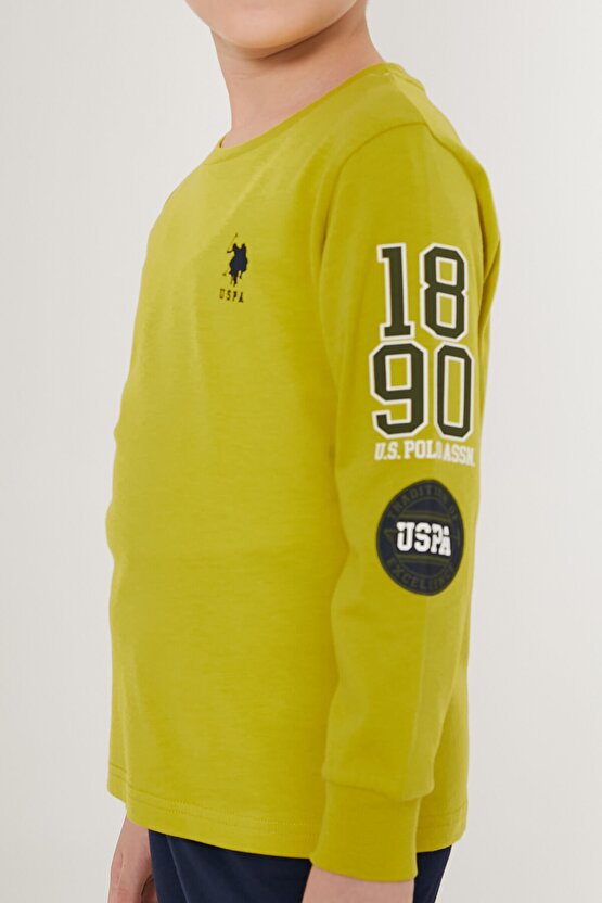 U.S. Polo Assn Excellent Yeşil Erkek Çocuk Uzun Kol Pijama Takım