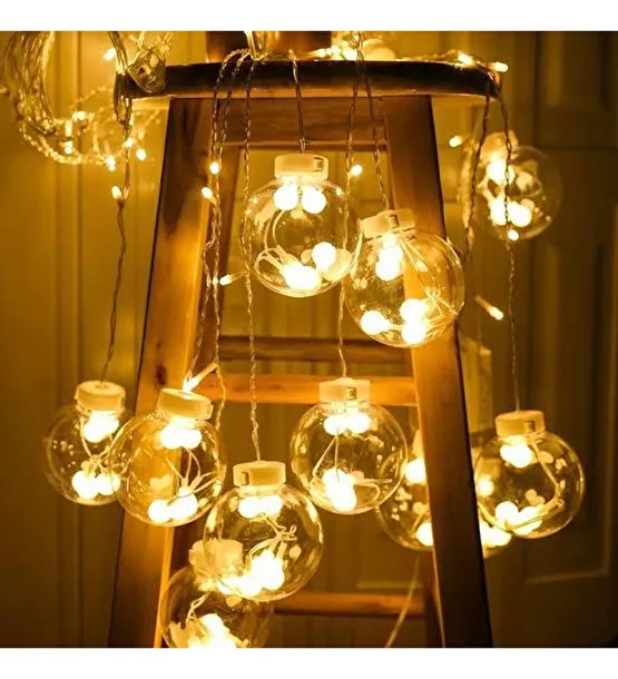 Top Perde Led Işık|8 modlu Animasyonlu 12 Saçaklı ve 2,7 metre Gün Işığı Dekoratif Led Aydınlatma