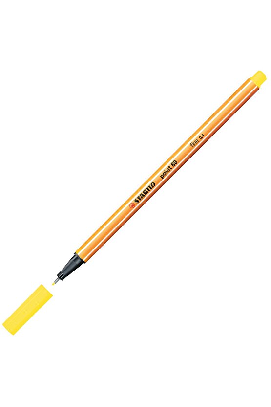 Point 88 Fineliner 0.4mm Keçe Uçlu Kalem 88024 Floresan Sarı