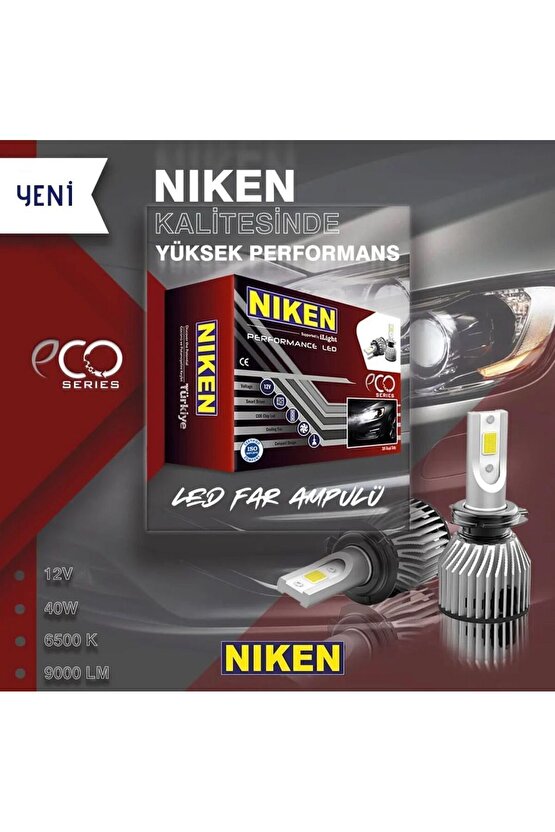 H7 led xenon far ampulü seti niken eco 8000lm