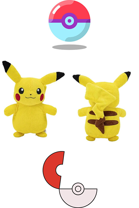Oyuncak Hediyelik Sevimli Pokemon Pikachu Peluş Figür 20 cm Pikaçu