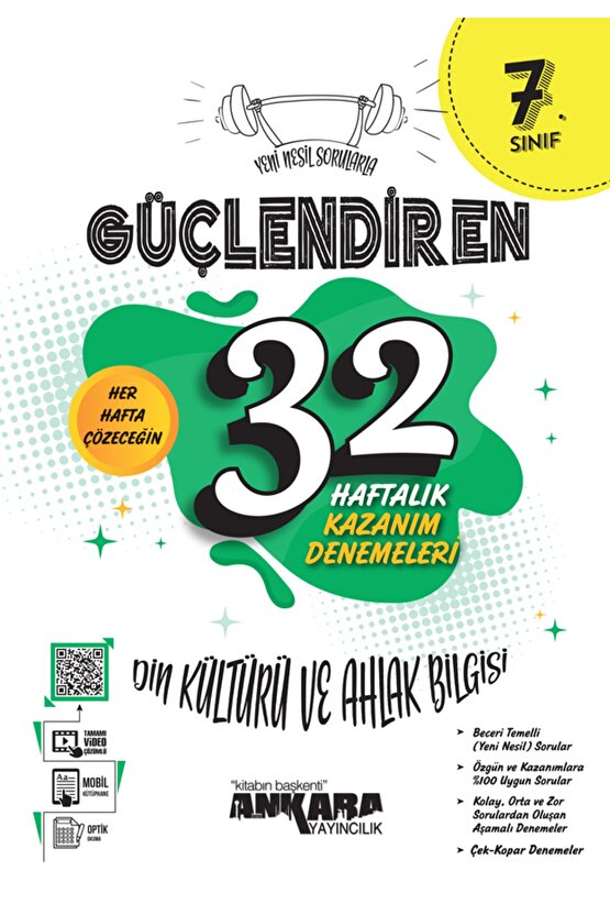 7.sınıf Güçlendiren 32 Haftalık Matematik Türkçe Fen Sosyal Din Haftalık Kazanım Deneme Seti - 5li