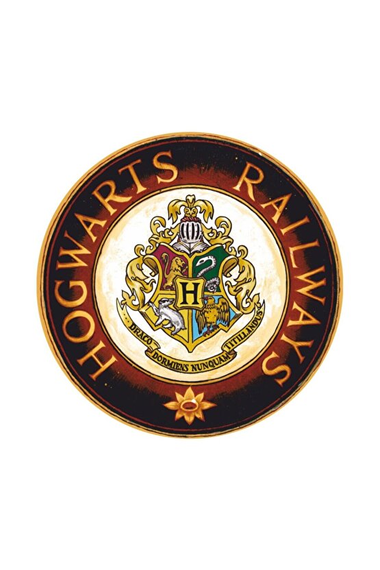 Harry Potter Hogwarts Railways Ahşap Bardak Altlığı