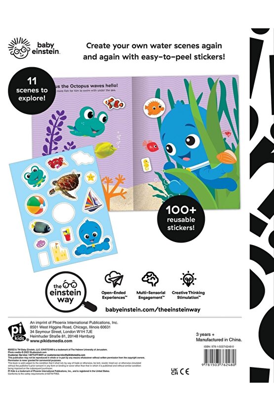 Baby Einstein: Sticker Book- In The Ocean! | Çıkartmalı Ingilizce Çocuk Kitabı