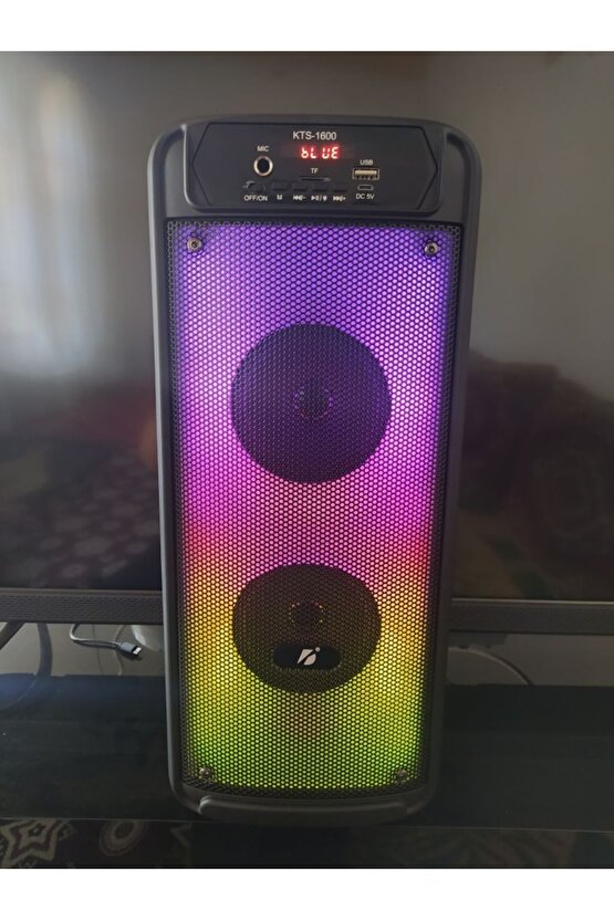 Led Işıklı Bluetooth Speaker Kablosuz Hoparlör Sd Kart Usb Girişli Fm Radyolu