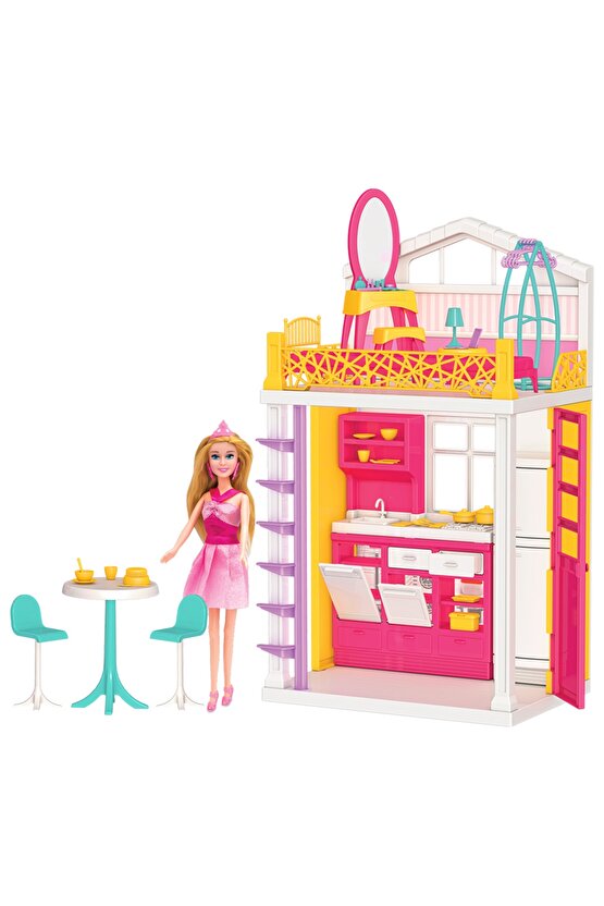 Lindanın Evi 2 Katlı - Ev Oyuncak - Lindanın Ev Seti - Barbie Ev Seti