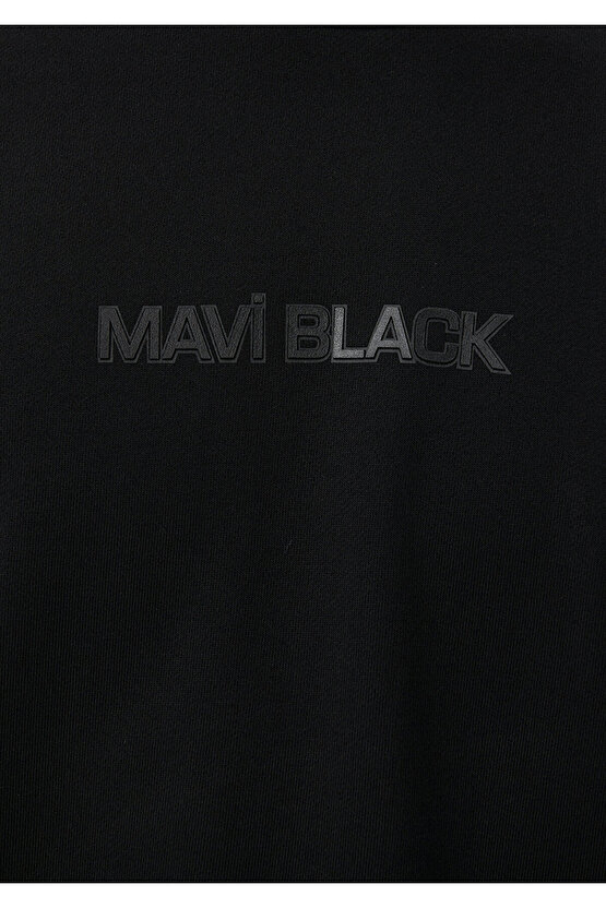 Black Baskılı Kapüşonlu Sweatshirt 0s10017-900