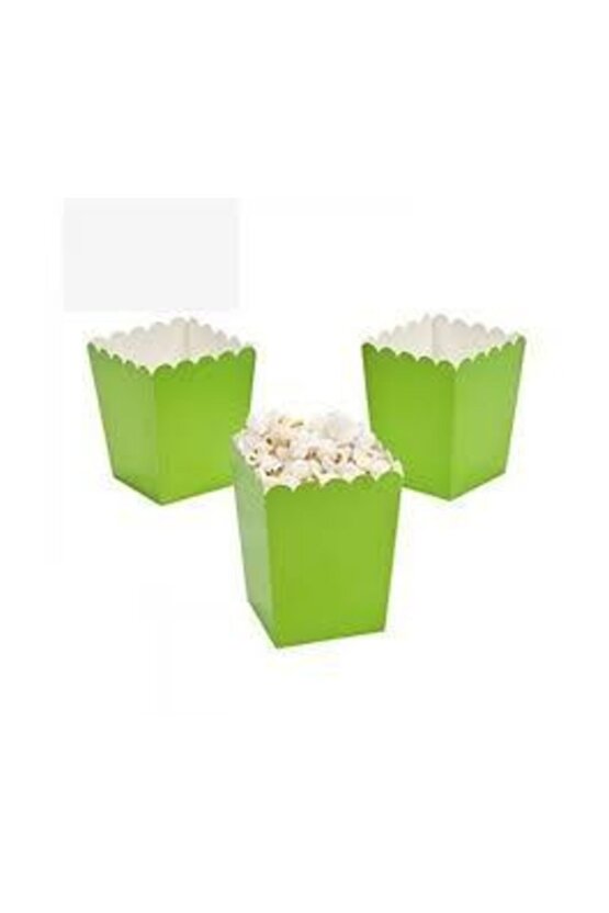 Popcorn Kutusu ( Mısır , Cips Kutusu ) 10 Adet Yeşil