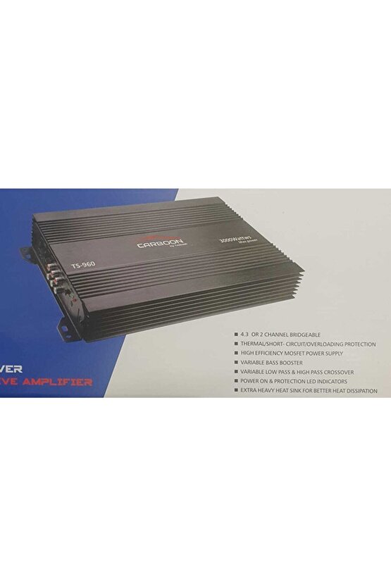 Ts-960 Oto Anfi 3000wattws Max.power Hogh Performance Amplifier 2 Kanal Araba Anfisi