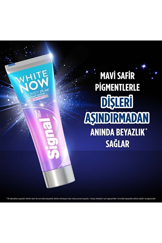 White Now Diş Macunu Glossy Shine Anında Beyazlık 75 ML x2