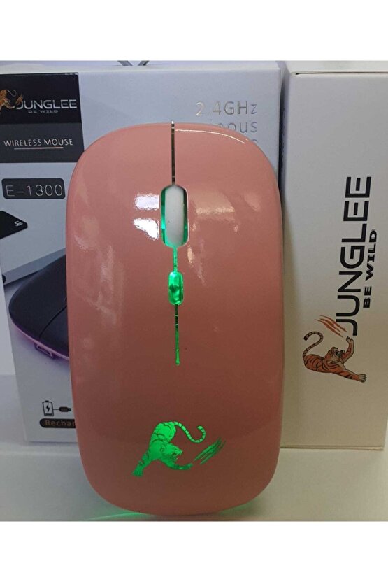 Şarjlı Kablosuz Mouse Sessiz 2.4 Ghz Usb Wireless 800-1200-1600 Ayarlanabilir Dpi Led Işıklı Slient