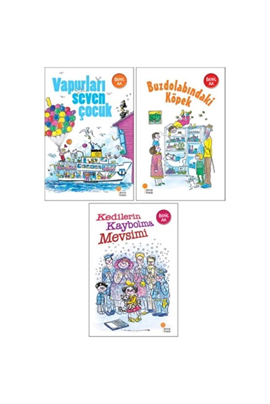 Behiç Ak Gülümseten Öyküler 3 Kitap Set - Vapurları Seven Çocuk - Buzdolabındaki Köpek