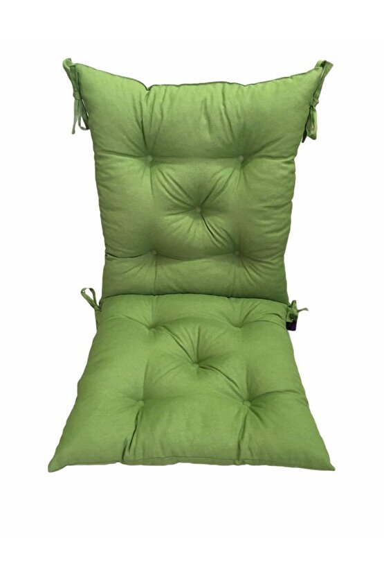 Arkalıklı Sandalye Minderi, Çimen Yeşili Rengi