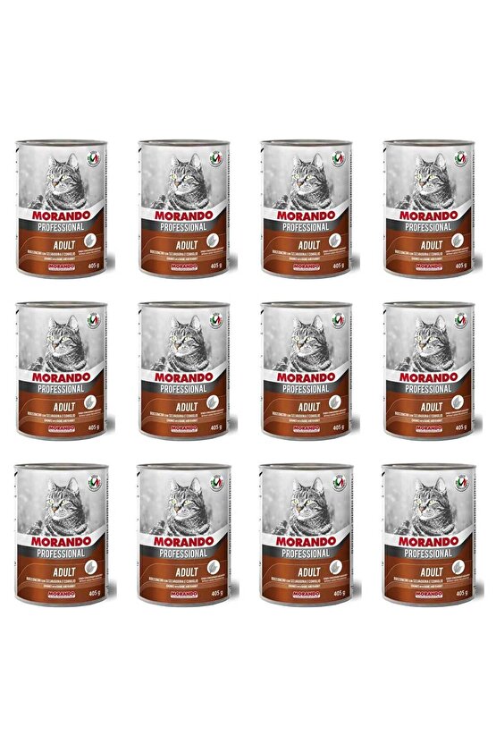 Neo Pet Market Morando Pate Ezme Av Etli ve Tavşanlı Kedi Konservesi 405 Gr x 12 Adet