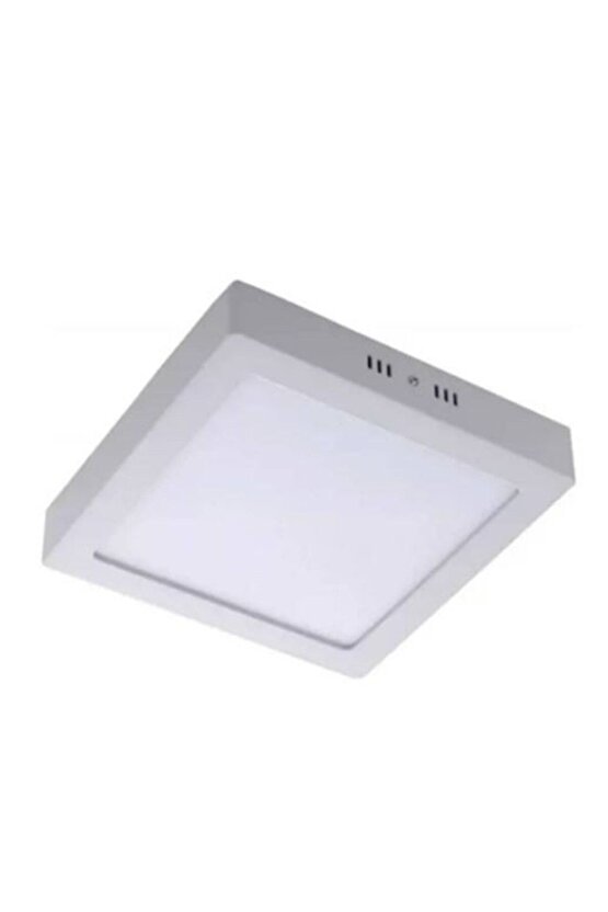 18 Watt Kare BEYAZ Metal Kasa 3200 Kelvin Ultra Kaliteli Sıva Üstü Led Tavan Armatürü, Led Panel