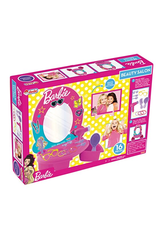 Barbie 16 Parça Güzellik Salonu Kız Çocuk Eğitici Öğretici Kuaförcülük Oyuncak