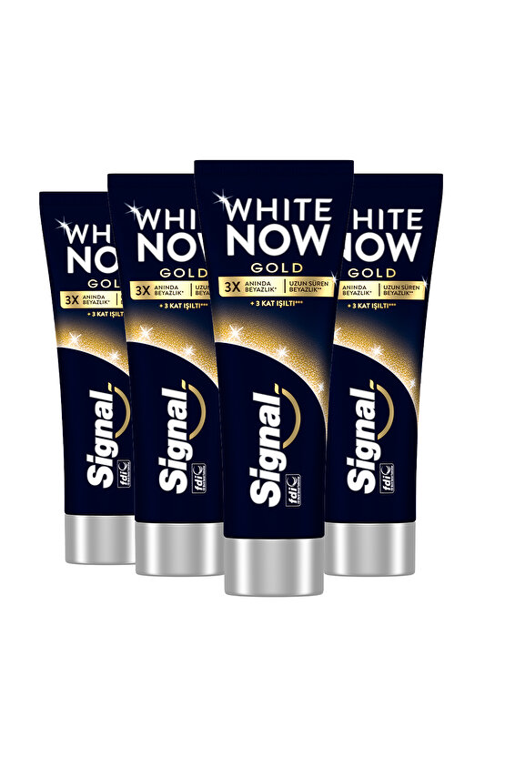 White Now Gold Beyazlatıcı Işıltı Diş Macunu 75ml X4