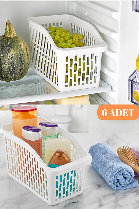 6 Adet - Buzdolabı  Dolap Içi Düzenleyici Organizer Seti