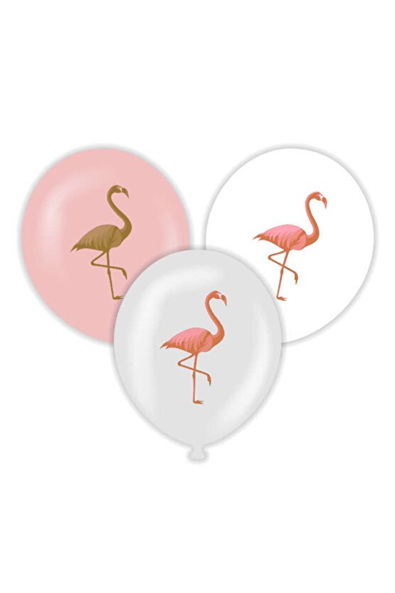 Flamingo Temalı 12 Inç Balon 5 Adet