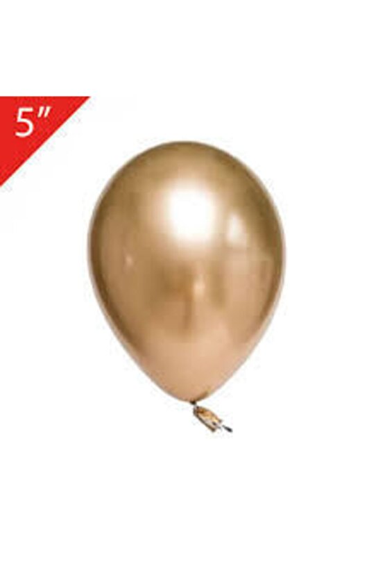 Gold Krom Balon 20 Adet Küçük Boy 5 Inç