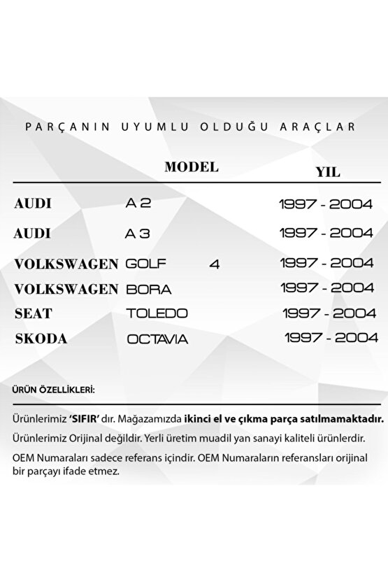 Audi Volkswagen Seat Skoda Için Fren Debriyaj Pedal Lastiği