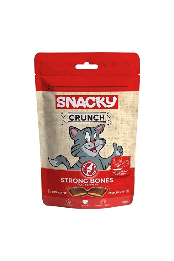 Neo Pet Market Kedi Crunch Ödül Strong Güçlü Kemikler Tavuk-peynir 60 gr