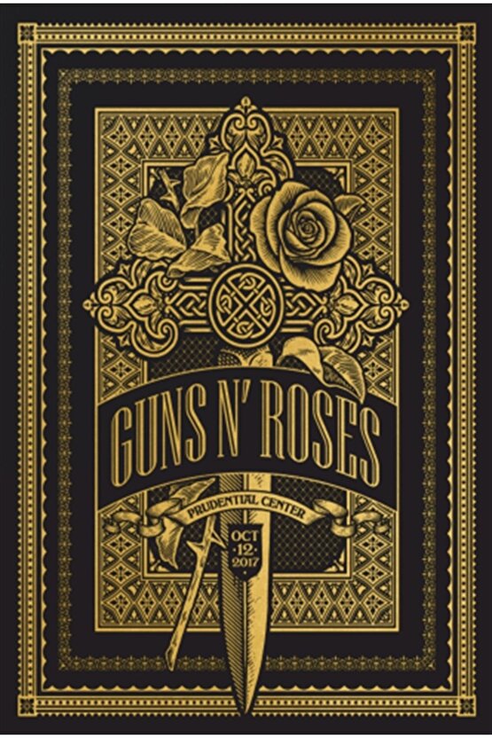 Guns N Roses -4 Müzik Grubu Retro Ahşap Poster