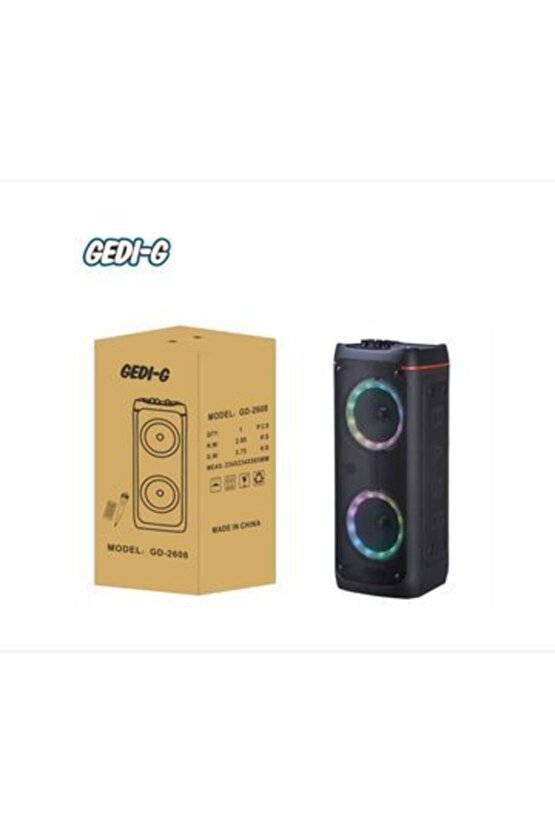 Taşınabilir Karaoke Mikrofonlu Kablosuz Hoparlör Bluetooth Speaker