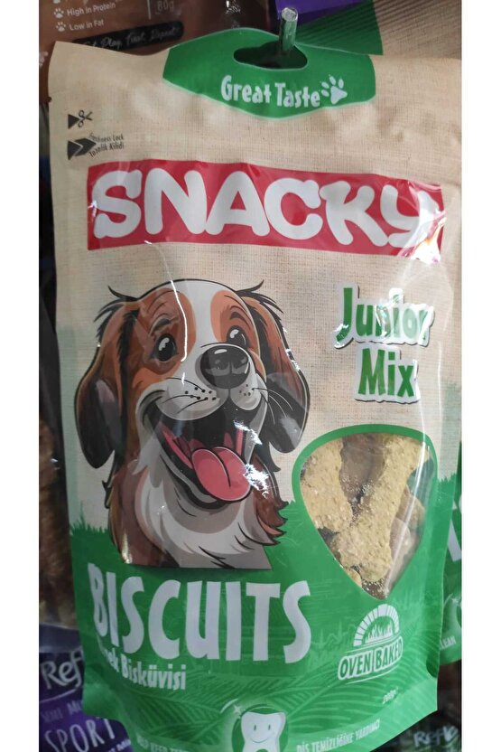 Neo Pet Market Snacky Biscuits Junior Mix Yavru Köpek Ödül Bisküvisi Köpek Ödül Maması 200gr