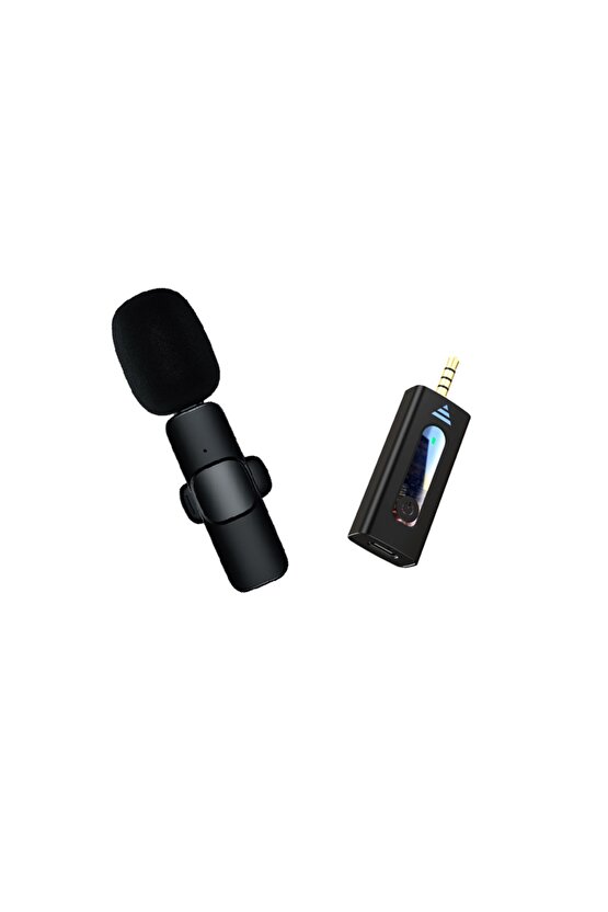 3.5mm Girişli Kablosuz Yaka Mikrofonu Wireless Aux Giriş Kamera Araç Hoparlör Telefon